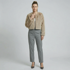 Women's Short Fluffy Faux fur jacket