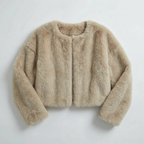 Women's Short Fluffy Faux fur jacket