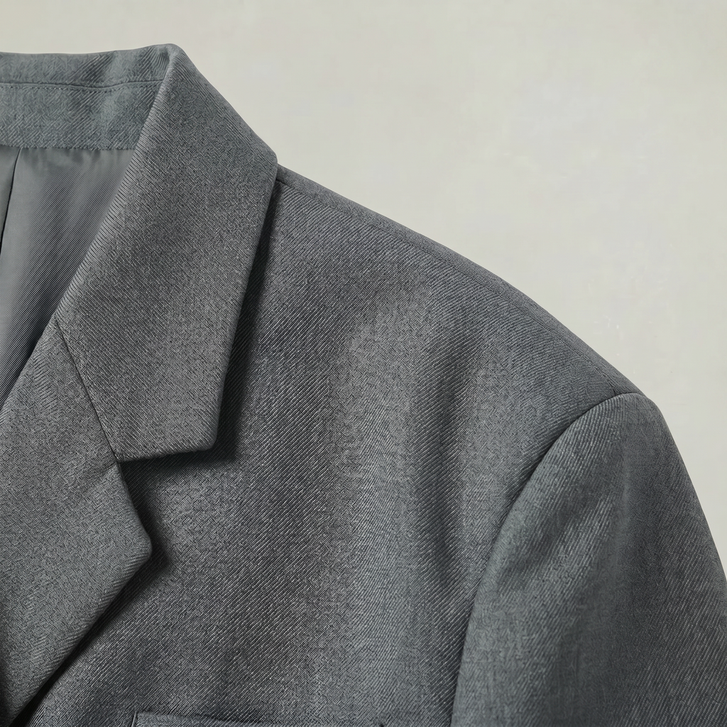 Women’s Oversized Side Slit Blazer - Flip Collar Long Sleeve Suit Jacket