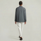 Women’s Oversized Side Slit Blazer - Flip Collar Long Sleeve Suit Jacket