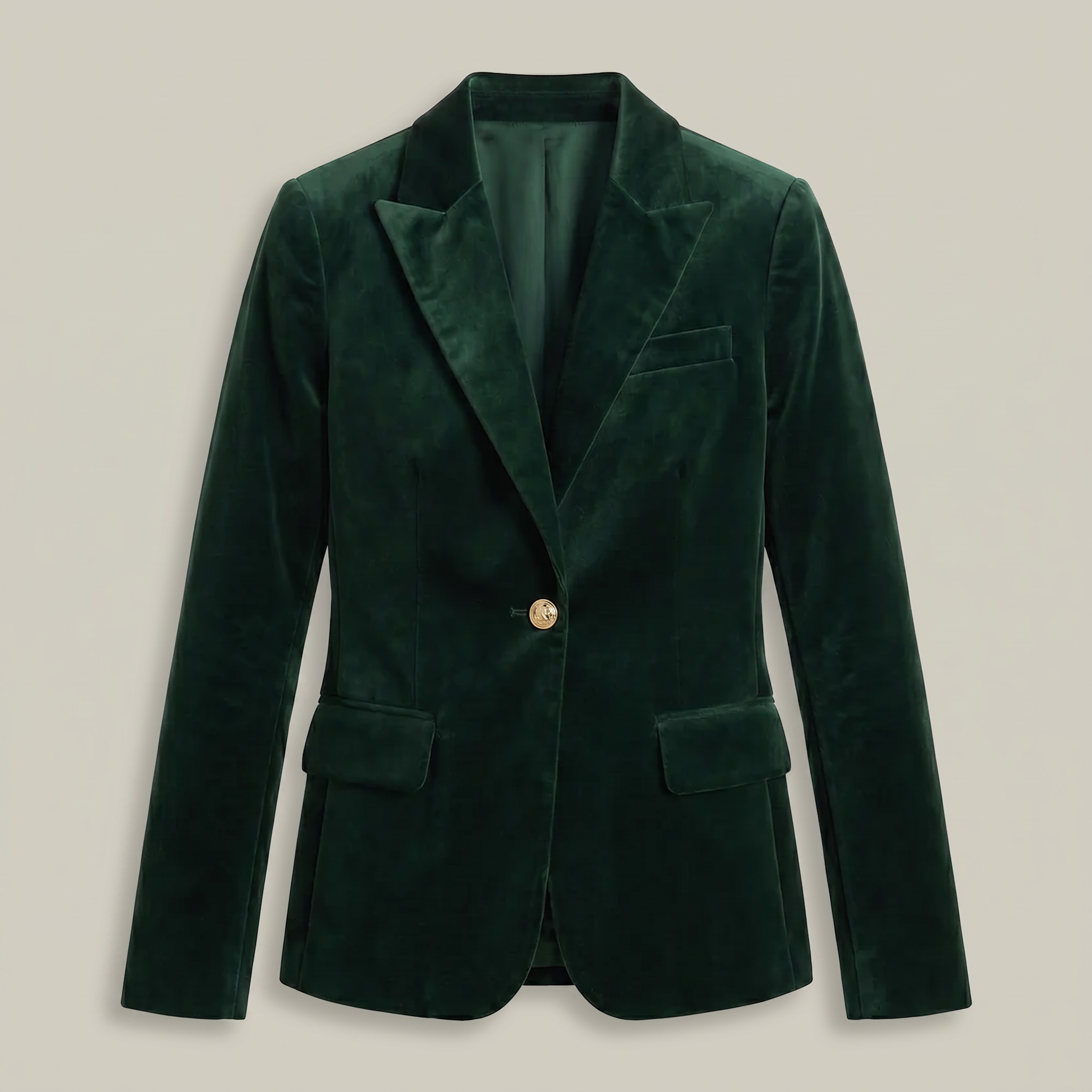 Women’s Single-Button Blazer - Long Sleeve Tailored Fit