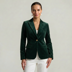Women’s Single-Button Blazer - Long Sleeve Tailored Fit