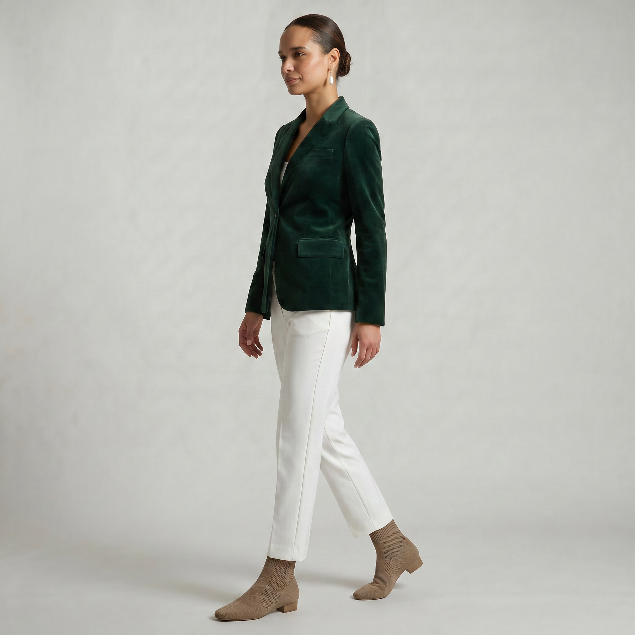 Women’s Single-Button Blazer - Long Sleeve Tailored Fit