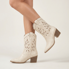 Women’s Slip-On Boots - Western Block Heel Regular Fit