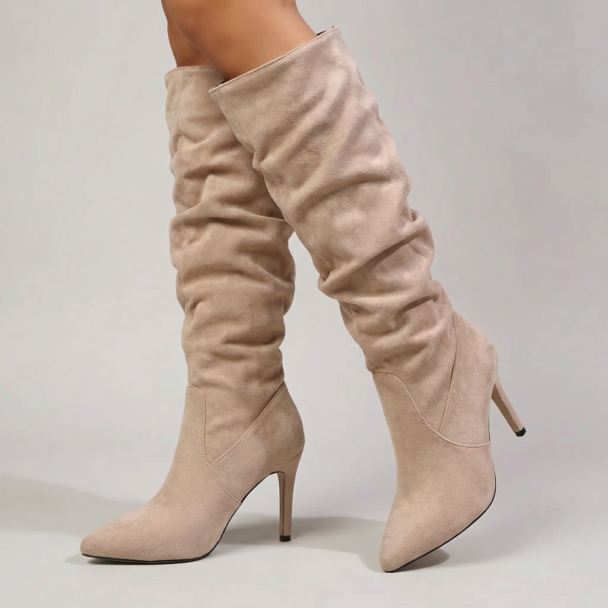 Women’s Slouch Knee-High Heeled Boots