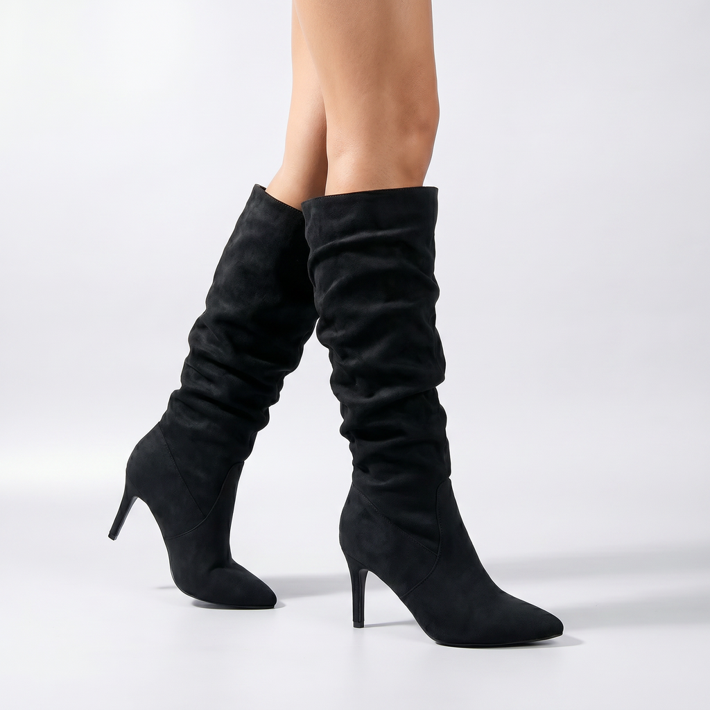 Women’s Slouch Knee-High Heeled Boots