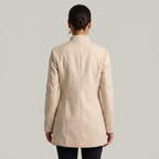 Women’s Stand-Up Collar  Jacket - Button-Up Long Sleeve Fit