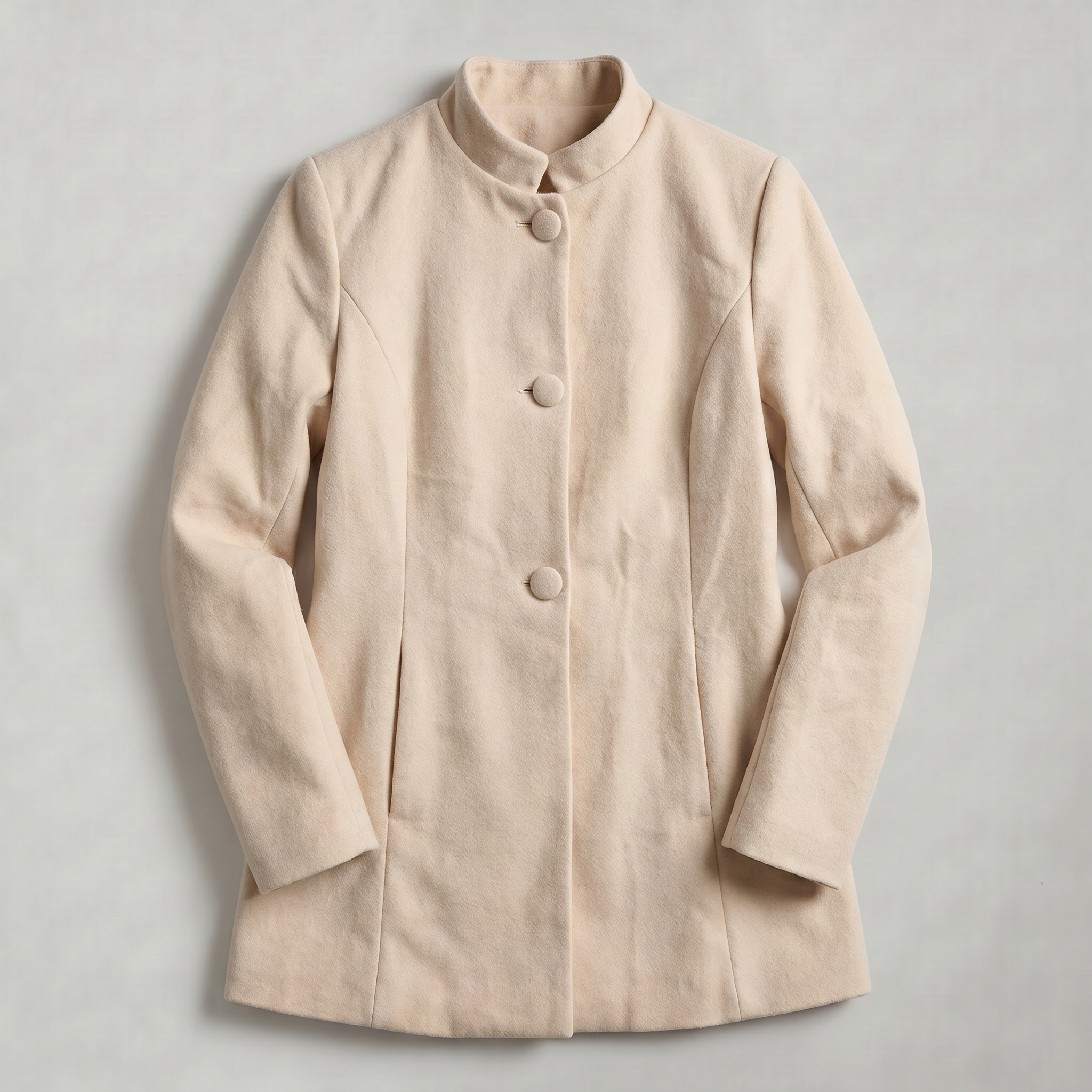 Women’s Stand-Up Collar  Jacket - Button-Up Long Sleeve Fit