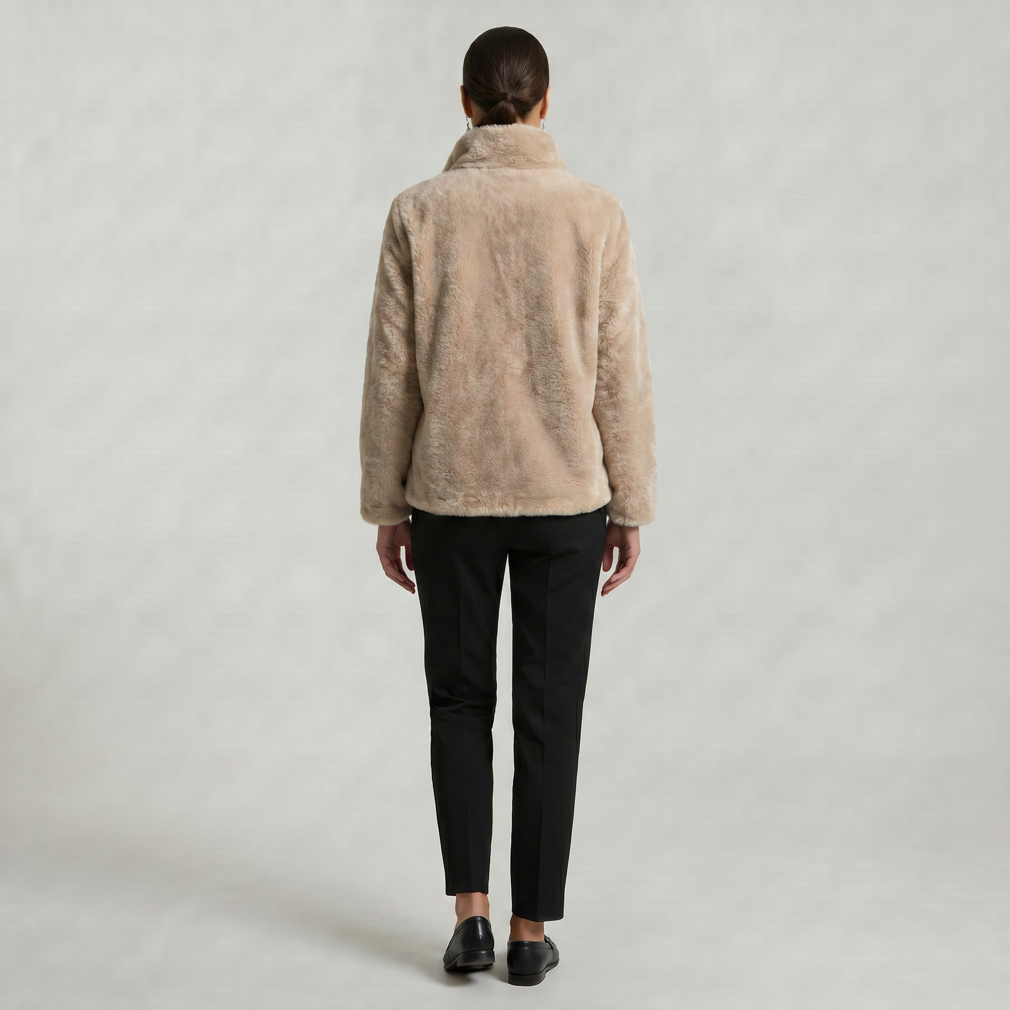 Women’s Stand-Up Collar Jacket - Zip Front Regular Fit