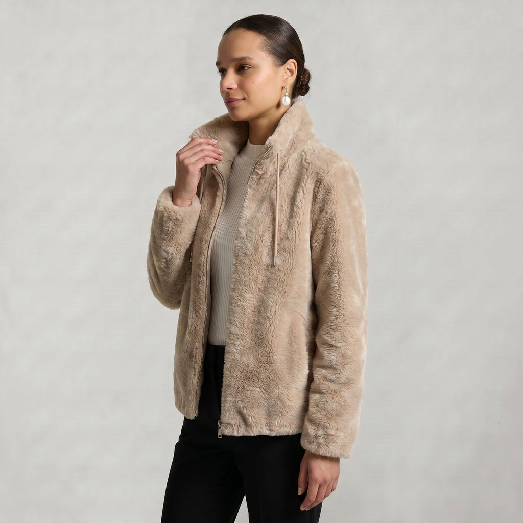 Women’s Stand-Up Collar Jacket - Zip Front Regular Fit
