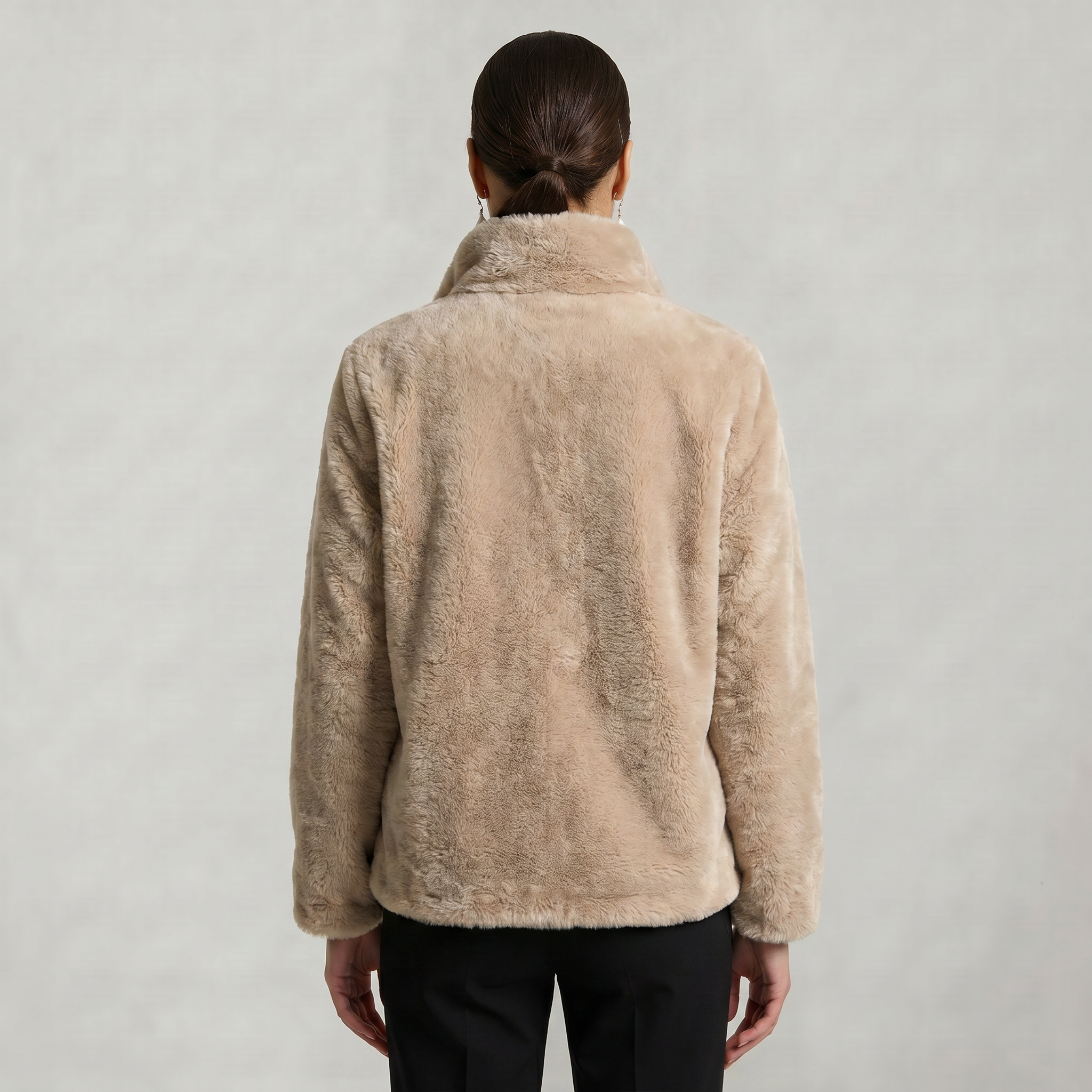 Women’s Stand-Up Collar Jacket - Zip Front Regular Fit