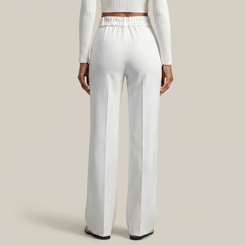 Women’s Suit Pants - Straight Leg Flat Front Loose Fit