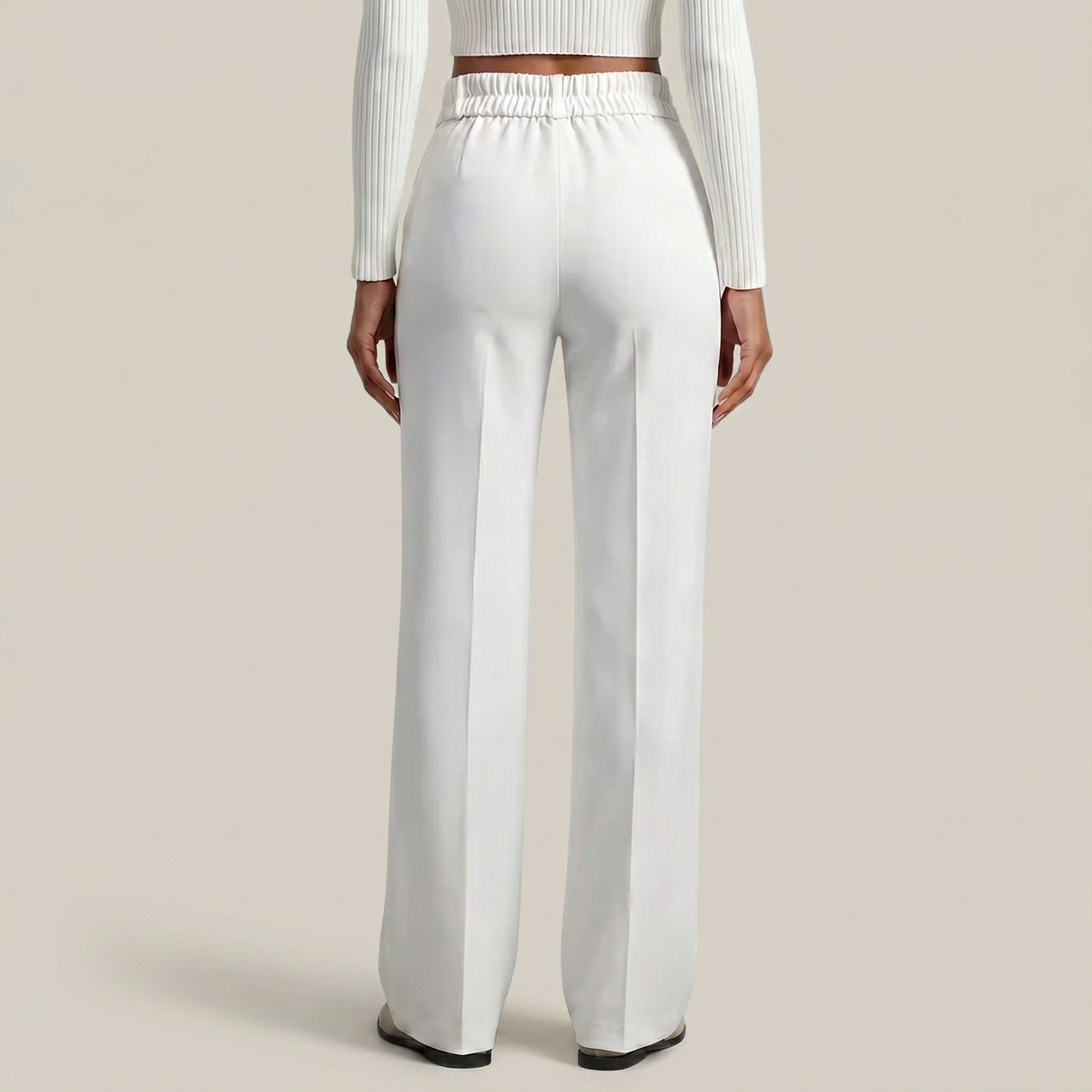 Women’s Suit Pants - Straight Leg Flat Front Loose Fit
