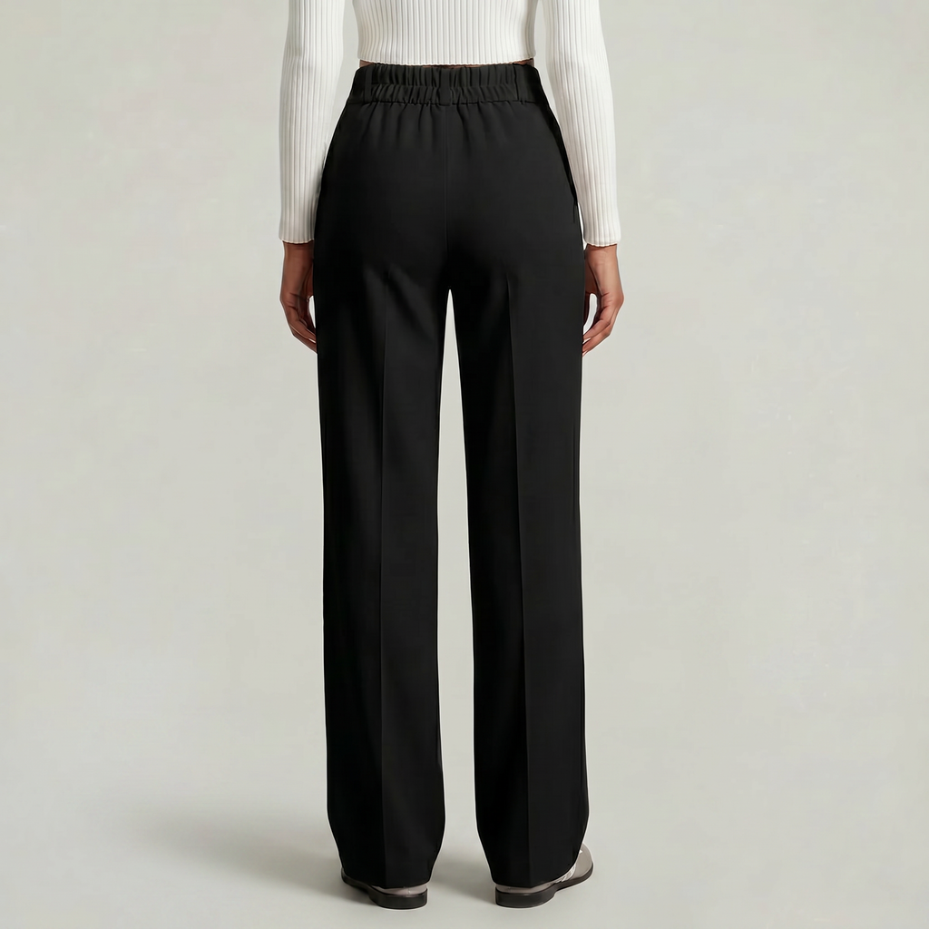 Women’s Suit Pants - Straight Leg Flat Front Loose Fit