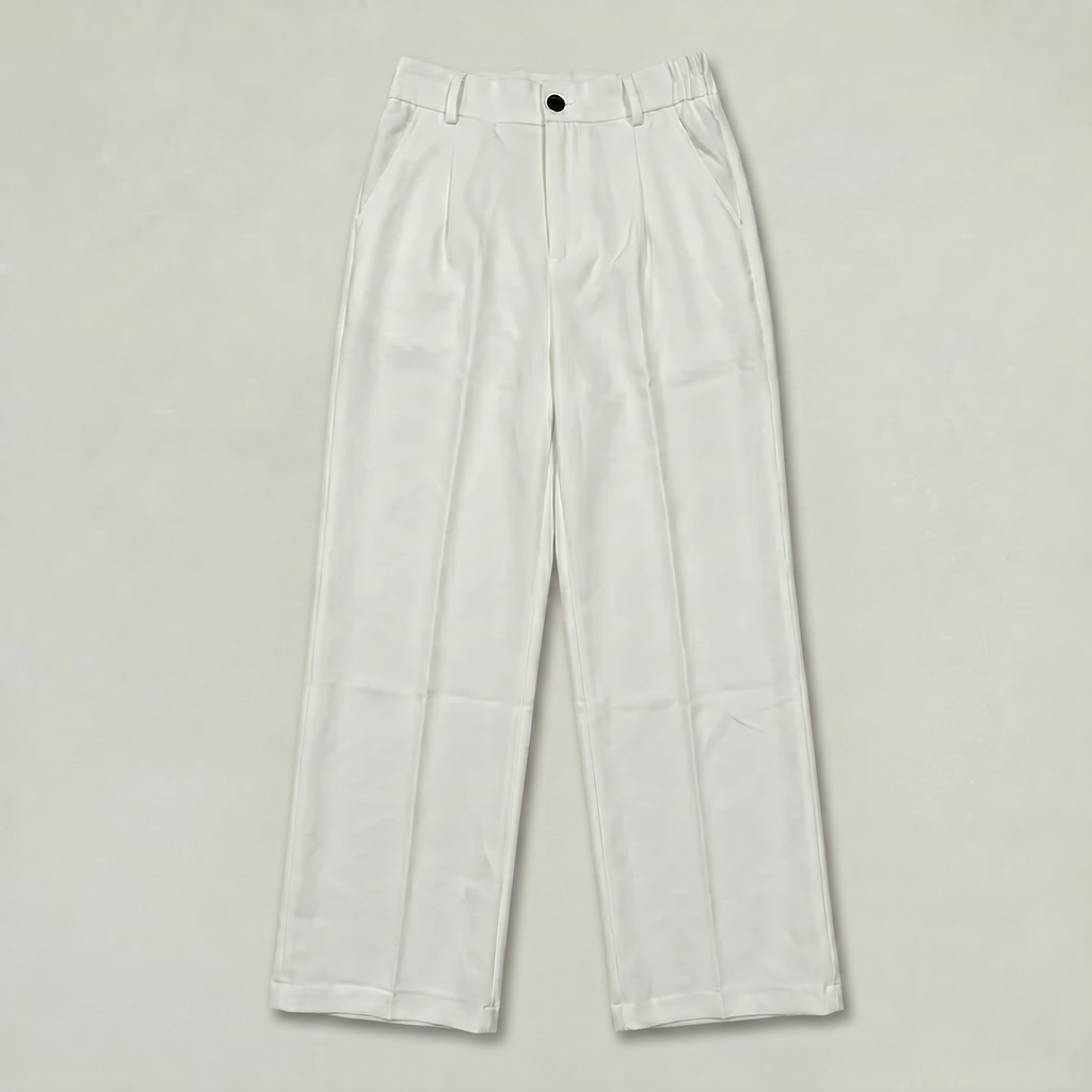 Women’s Suit Pants - Straight Leg Flat Front Loose Fit