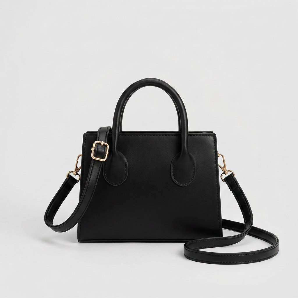 Women’s Leather Handbag - Structured Top Handle Crossbody Fit
