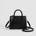 Women’s Leather Handbag - Structured Top Handle Crossbody Fit
