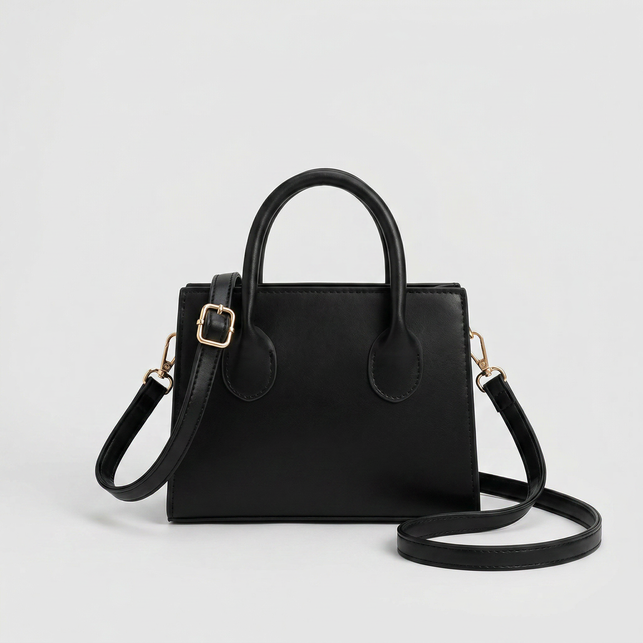 Women’s Leather Handbag - Structured Top Handle Crossbody Fit