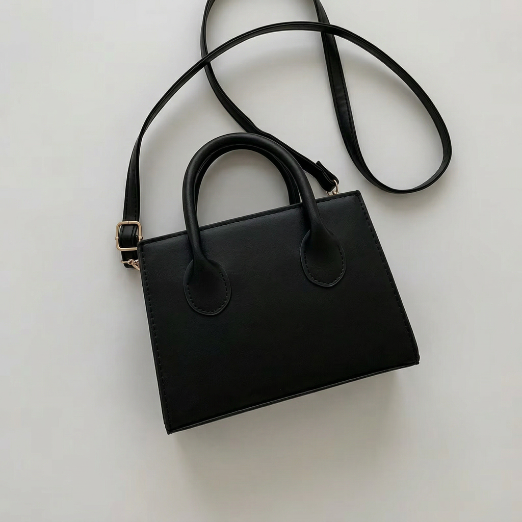Women’s Leather Handbag - Structured Top Handle Crossbody Fit