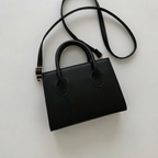 Women’s Leather Handbag - Structured Top Handle Crossbody Fit