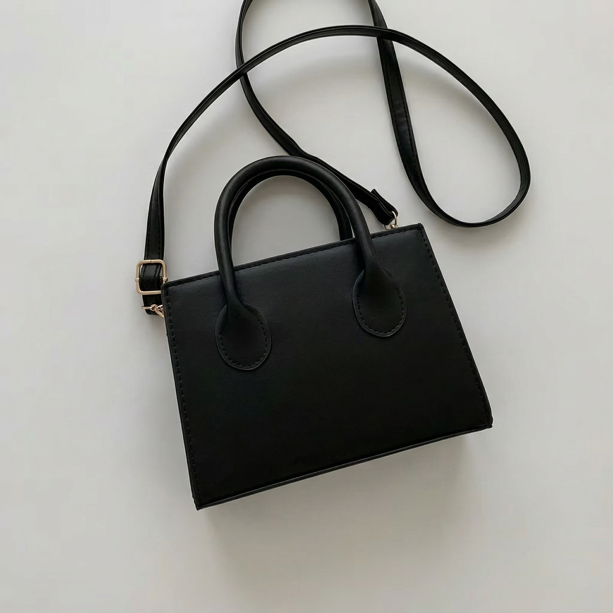 Women’s Leather Handbag - Structured Top Handle Crossbody Fit
