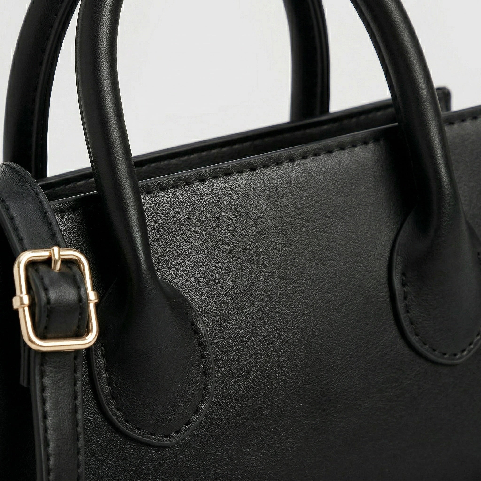 Women’s Leather Handbag - Structured Top Handle Crossbody Fit