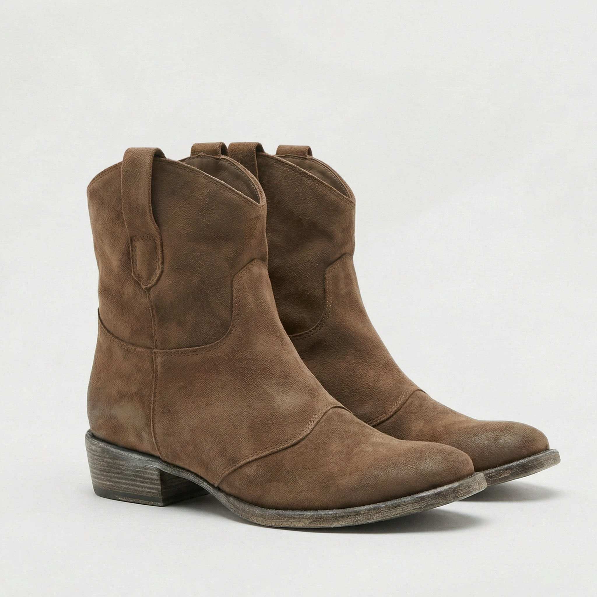 Women’s Suede Pull-On Ankle Boots