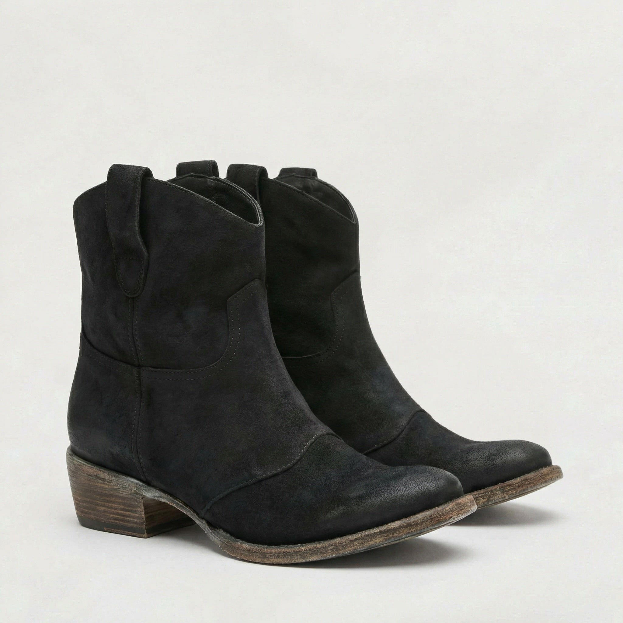 Women’s Suede Pull-On Ankle Boots
