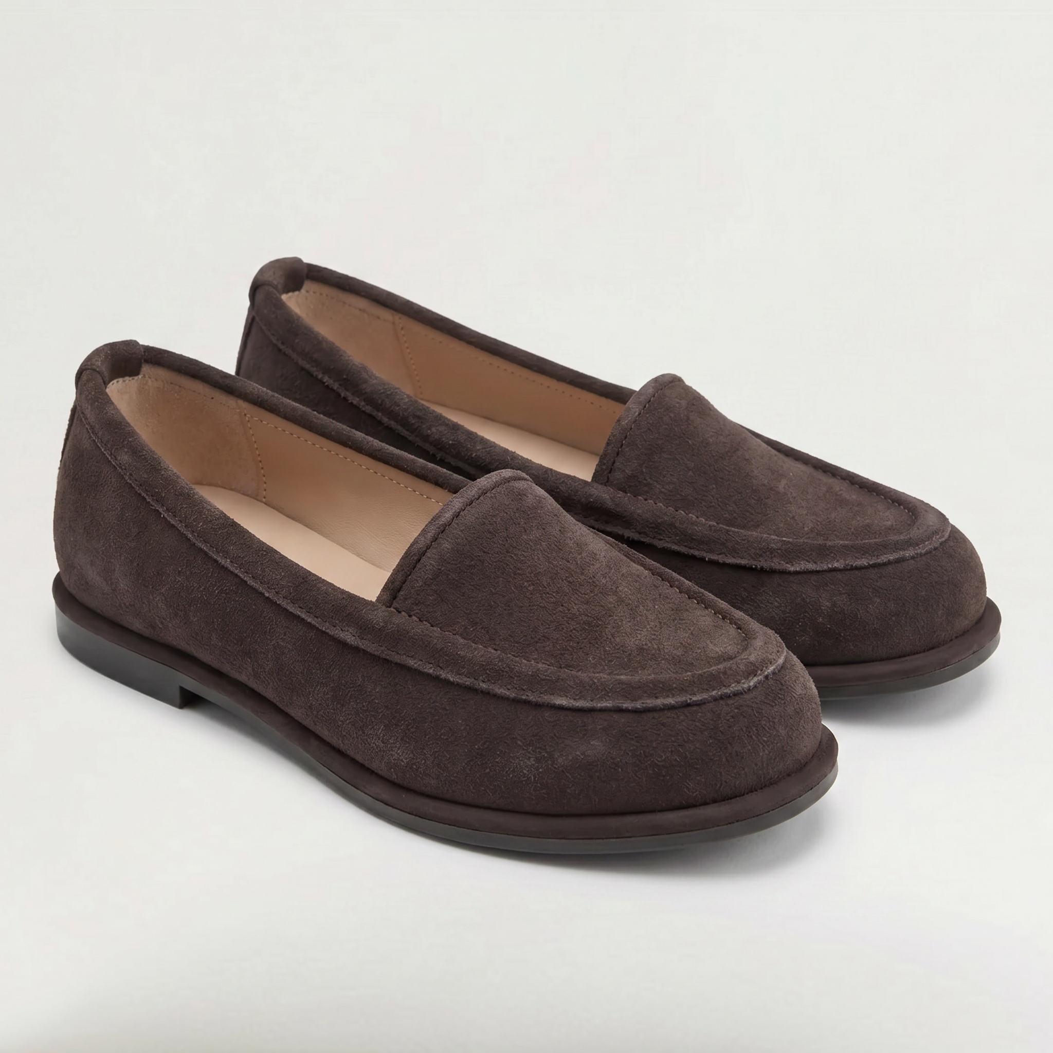 Women’s Suede Slip On Loafers - Comfortable Flat Fit