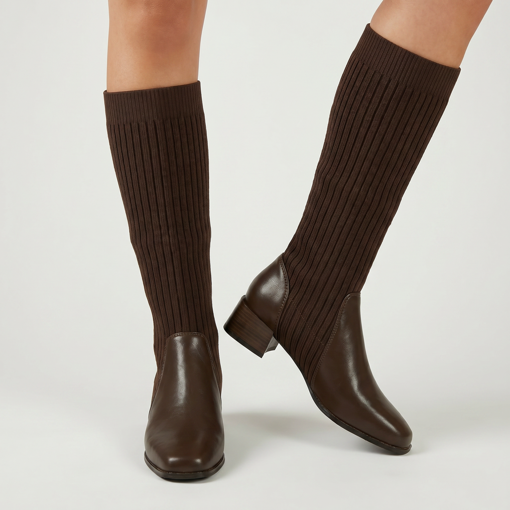 Women’s Tall Boots - Block Heel Knee High Fit