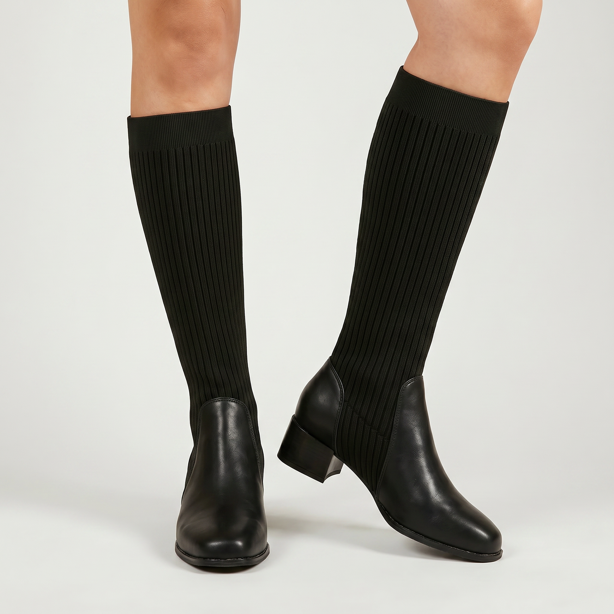 Women’s Tall Boots - Block Heel Knee High Fit