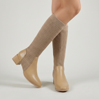 Women’s Tall Boots - Block Heel Knee High Fit