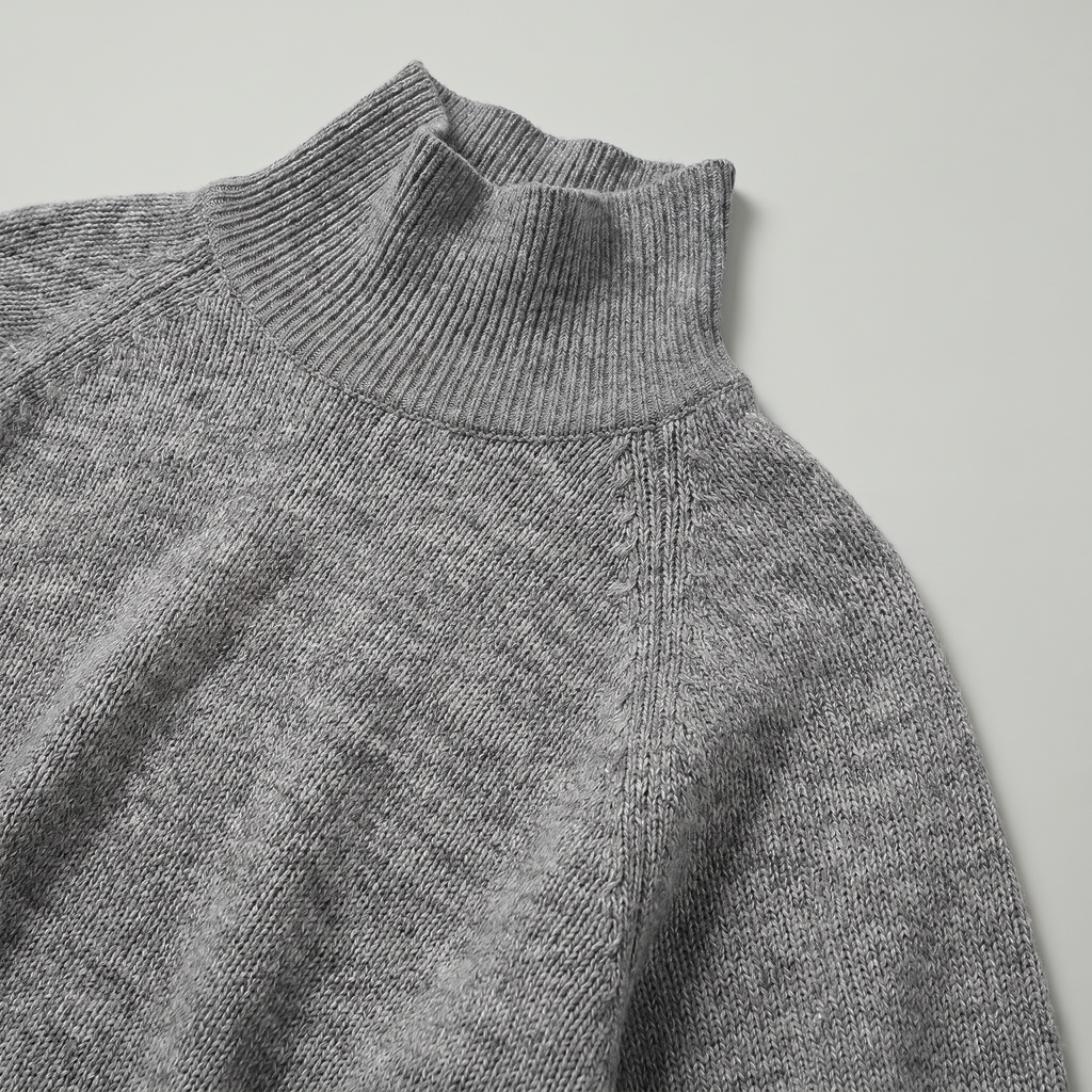 Women’s Turtleneck Sweater - Flared Sleeve Loose Fit Pullover
