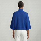 Women’s Turtleneck Sweater - Flared Sleeve Loose Fit Pullover