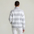 Women’s Turtleneck Sweater - Striped Loose Fit
