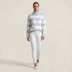 Women’s Turtleneck Sweater - Striped Loose Fit