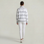 Women’s Turtleneck Sweater - Striped Loose Fit