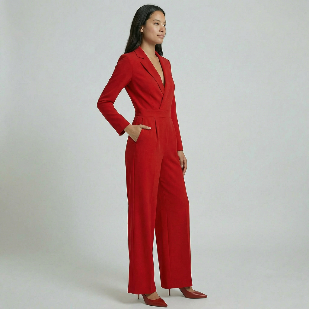 Women's V Neck Jumpsuit
