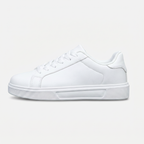Women’s White Dress Sneakers - Casual Lace-Up Everyday Shoes