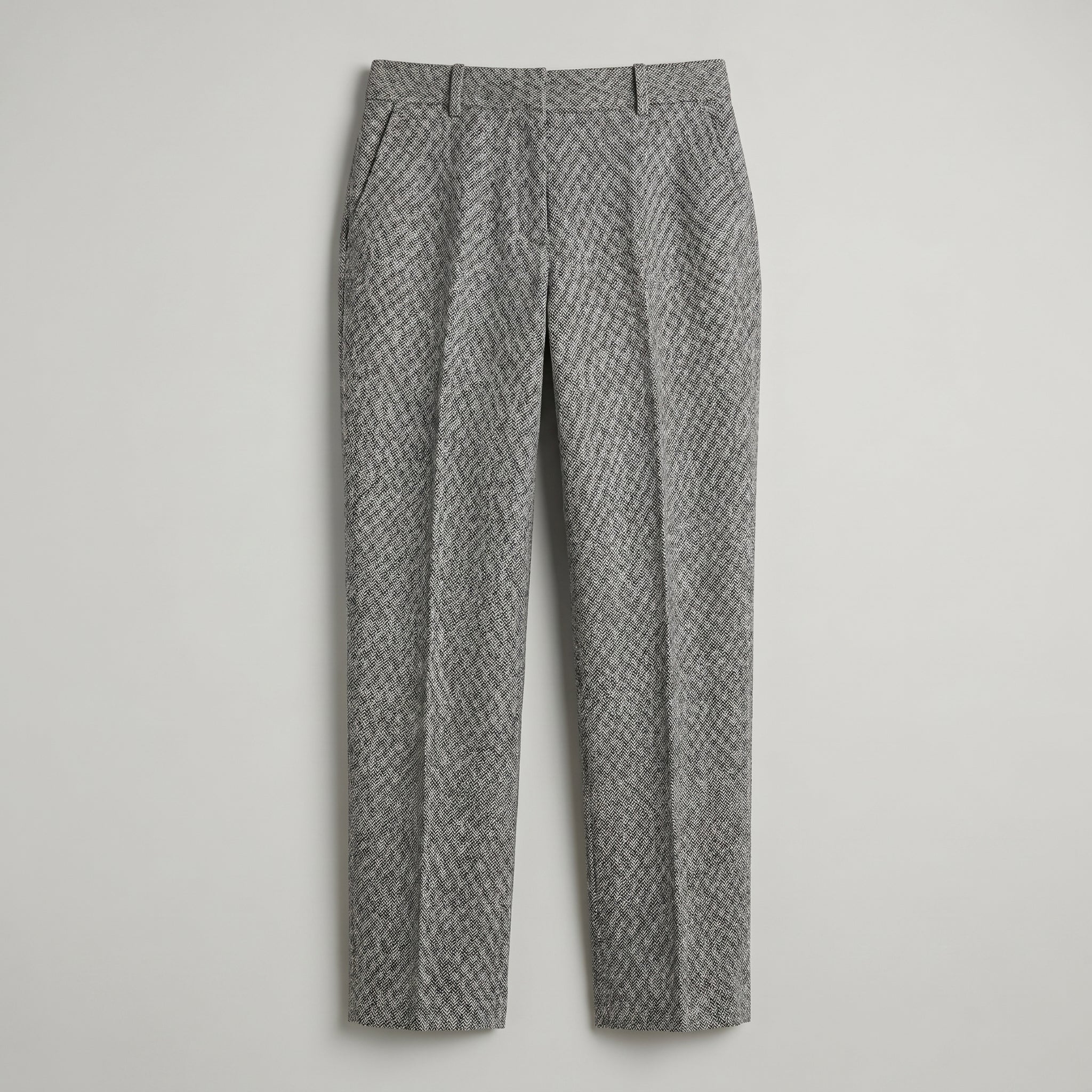 Women’s Wool Tailored Trousers - High Waist Straight Fit