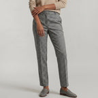 Women’s Wool Tailored Trousers - High Waist Straight Fit