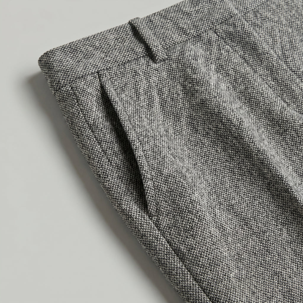 Women’s Wool Tailored Trousers - High Waist Straight Fit