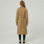 Women’s Wool Long Coat - Belted Tailored Fit