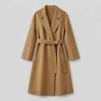 Women’s Wool Long Coat - Belted Tailored Fit