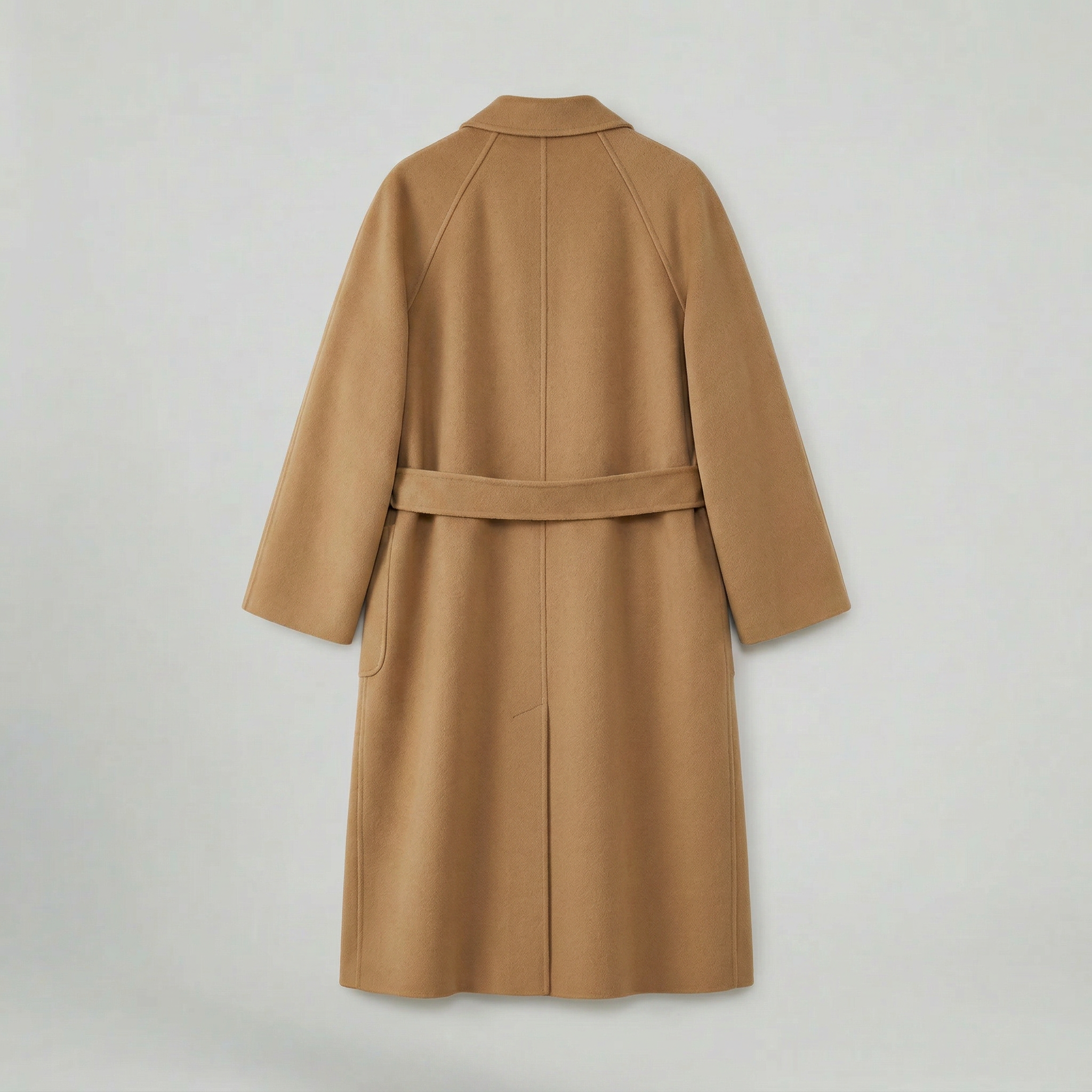Women’s Wool Long Coat - Belted Tailored Fit