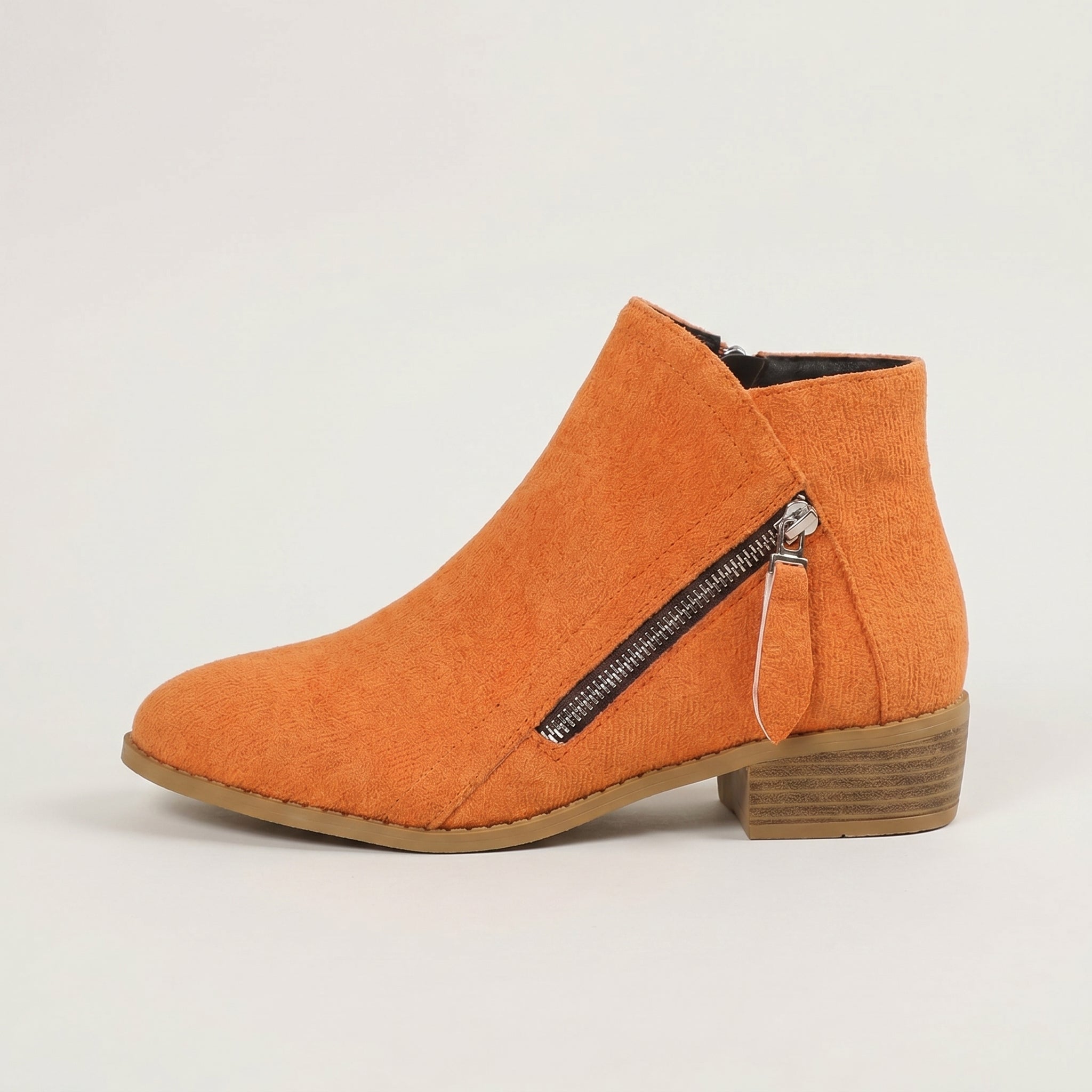 Women’s Retro Ankle Boots - Casual Zip Fashion Boots