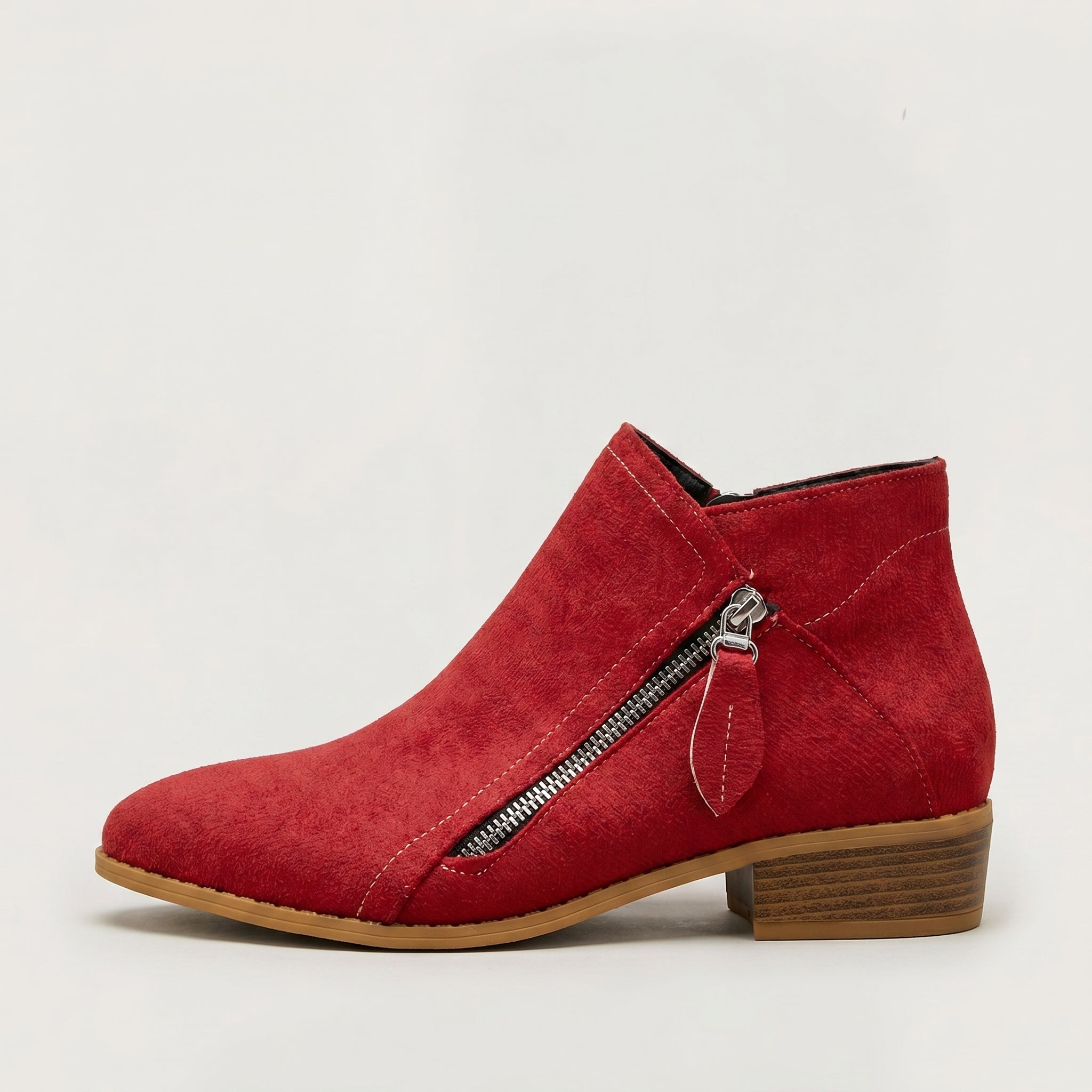 Women’s Retro Ankle Boots - Casual Zip Fashion Boots