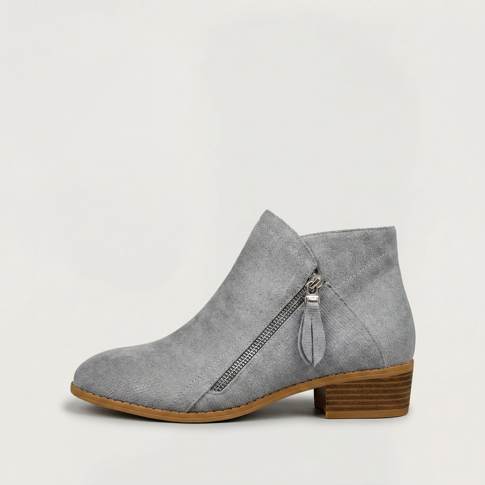 Women’s Retro Ankle Boots - Casual Zip Fashion Boots