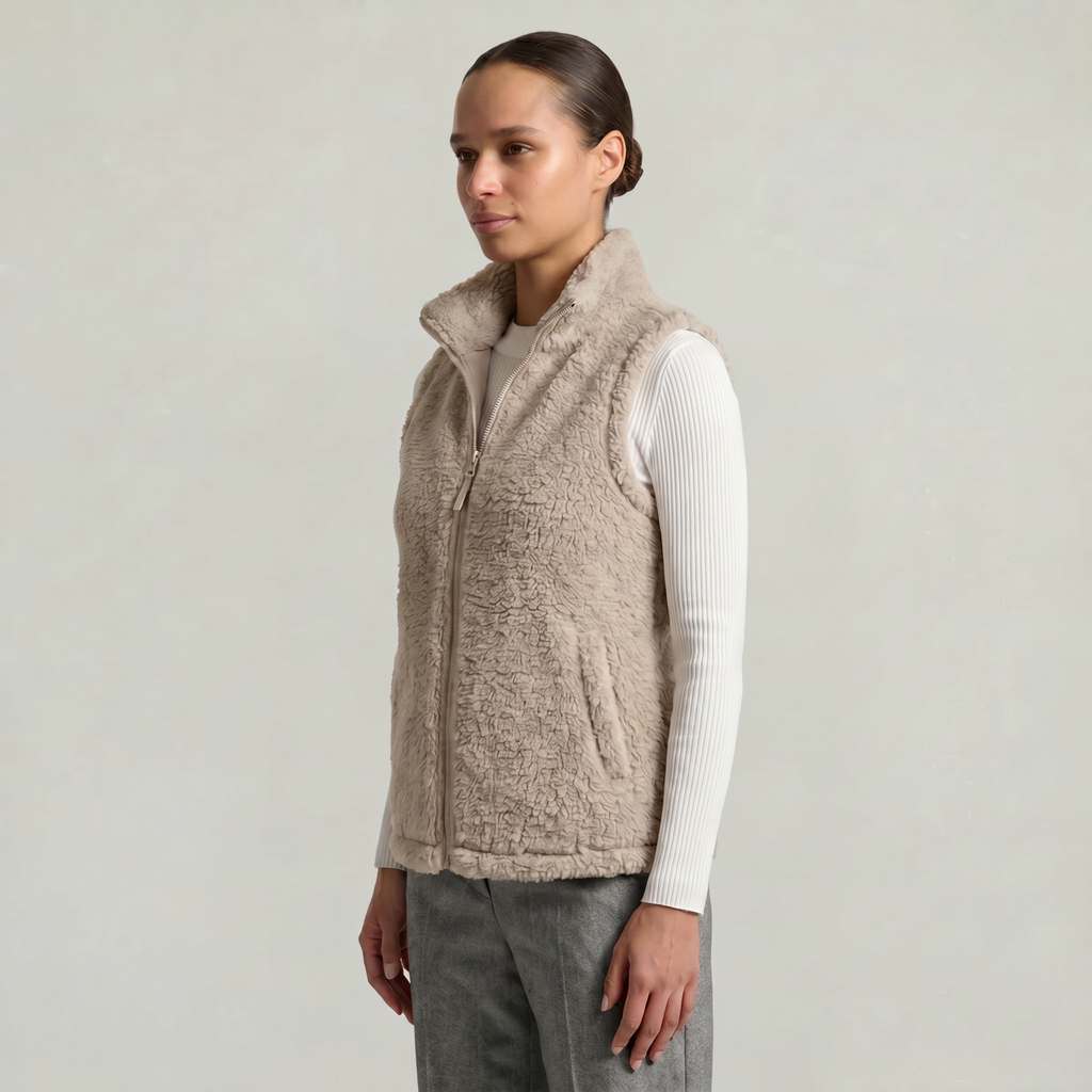 Women’s Zip-Up Vest - Sleeveless Relaxed Fit
