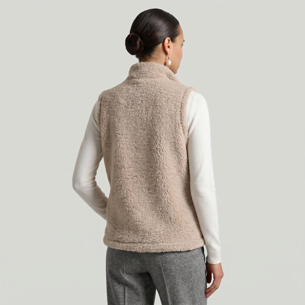 Women’s Zip-Up Vest - Sleeveless Relaxed Fit